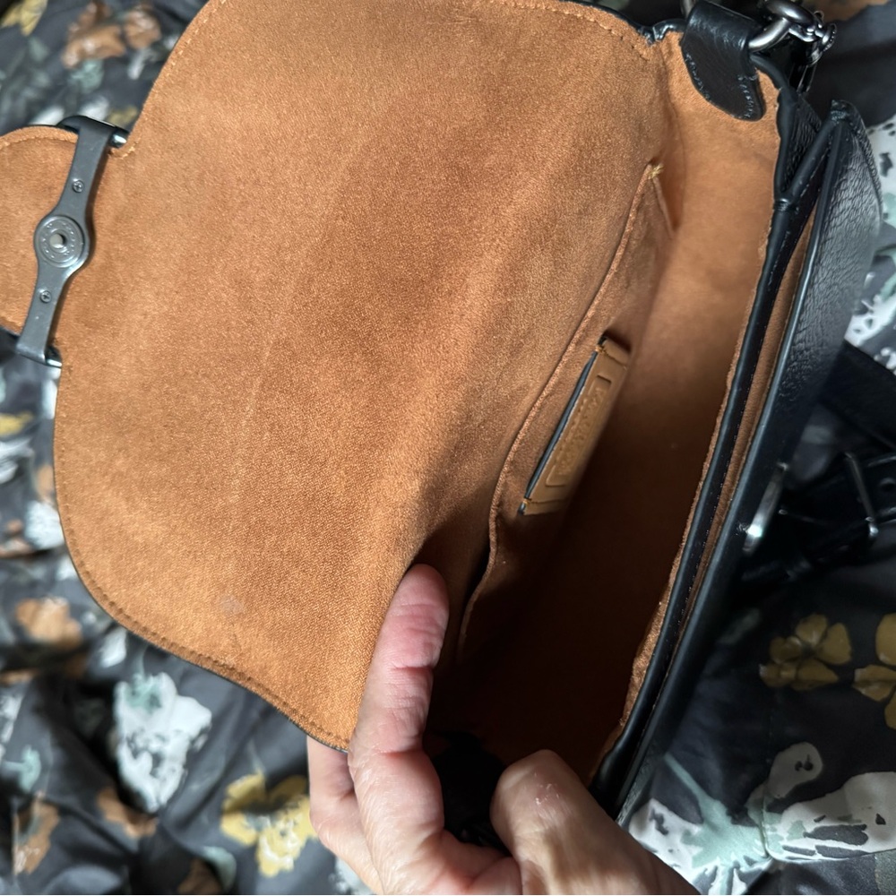 Coach Pebbled Black Crossbody Bag - Picture 8 of 9